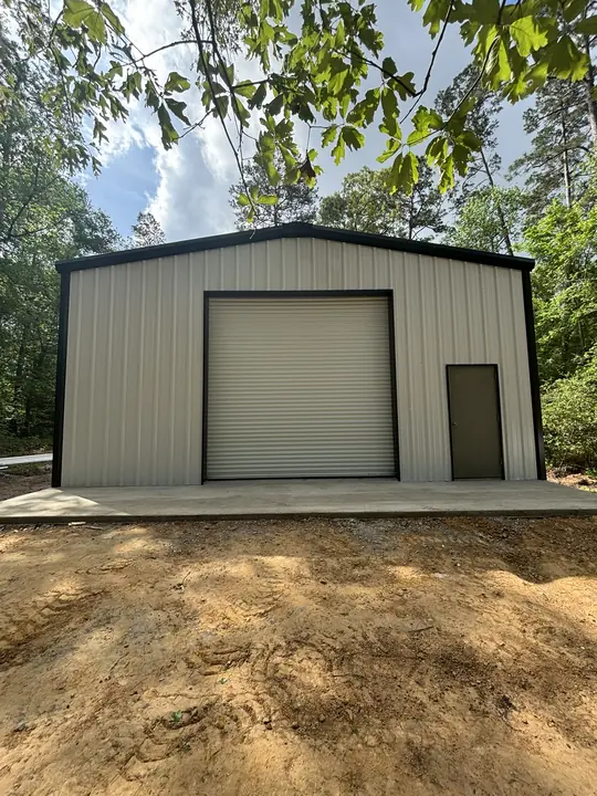 Tan shop with black trim