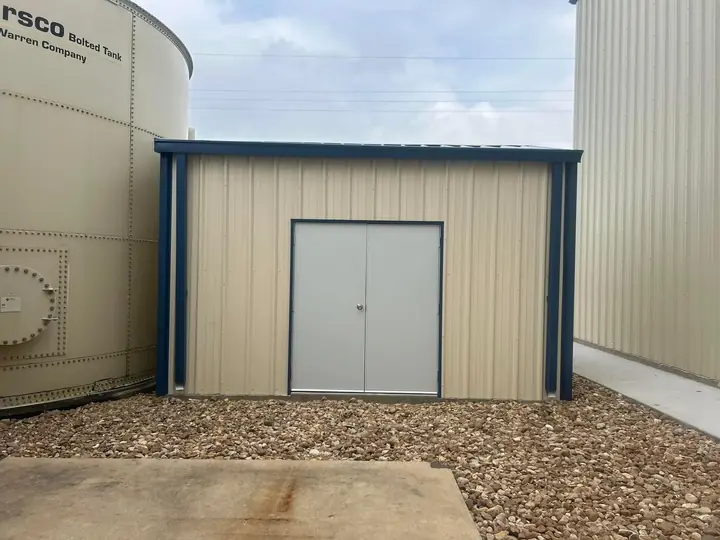 Utility building at an industrial site